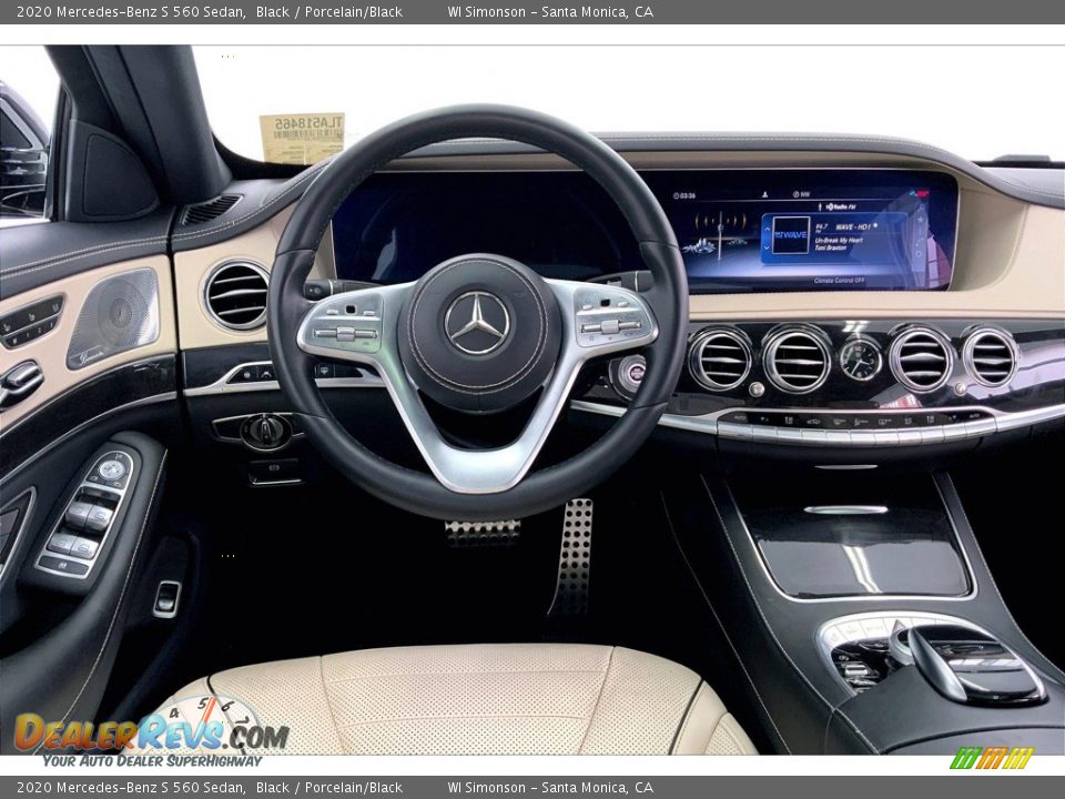 2020 Mercedes-Benz S 560 Sedan Black / Porcelain/Black Photo #4