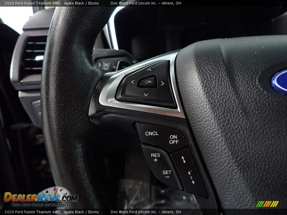 2020 Ford Fusion Titanium AWD Agate Black / Ebony Photo #30