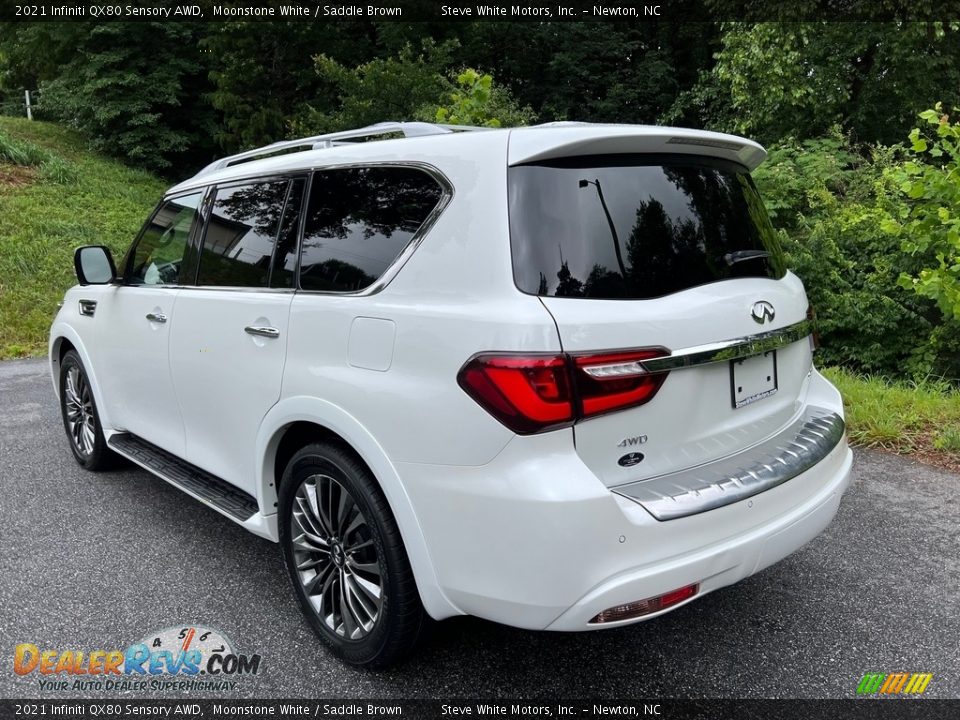 2021 Infiniti QX80 Sensory AWD Moonstone White / Saddle Brown Photo #9