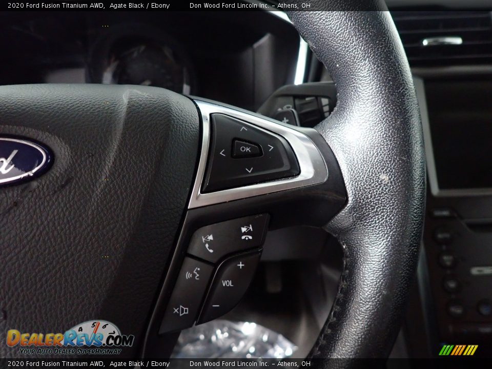 2020 Ford Fusion Titanium AWD Agate Black / Ebony Photo #31