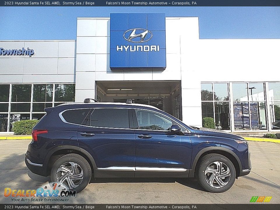 2023 Hyundai Santa Fe SEL AWD Stormy Sea / Beige Photo #1