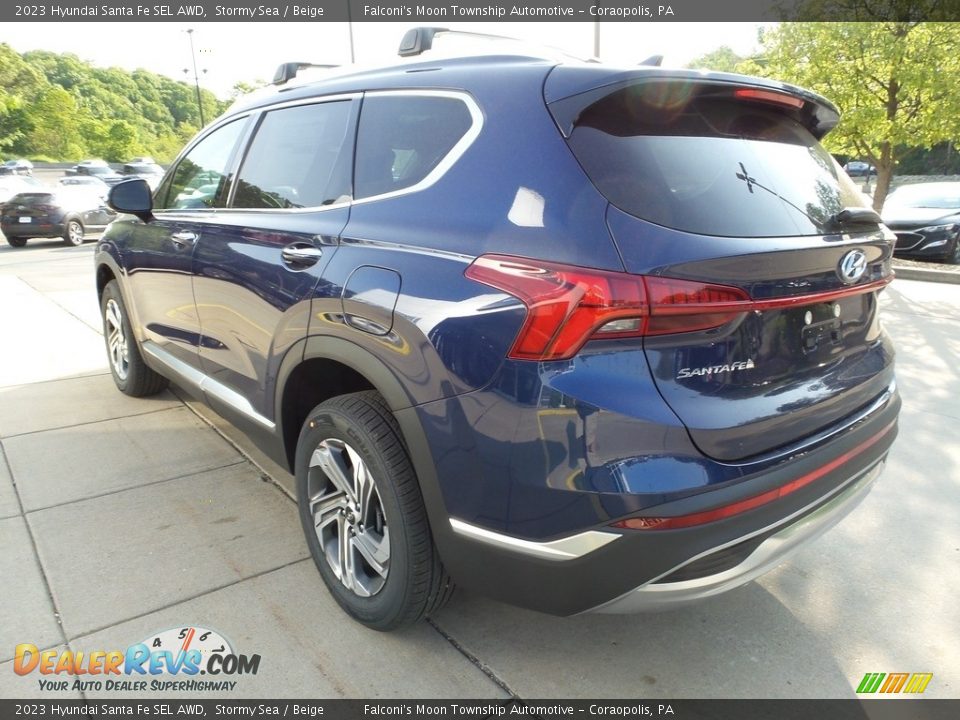 2023 Hyundai Santa Fe SEL AWD Stormy Sea / Beige Photo #5