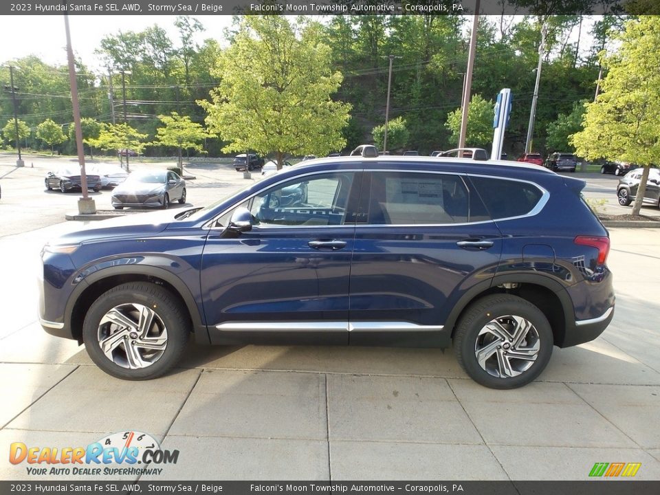 2023 Hyundai Santa Fe SEL AWD Stormy Sea / Beige Photo #6