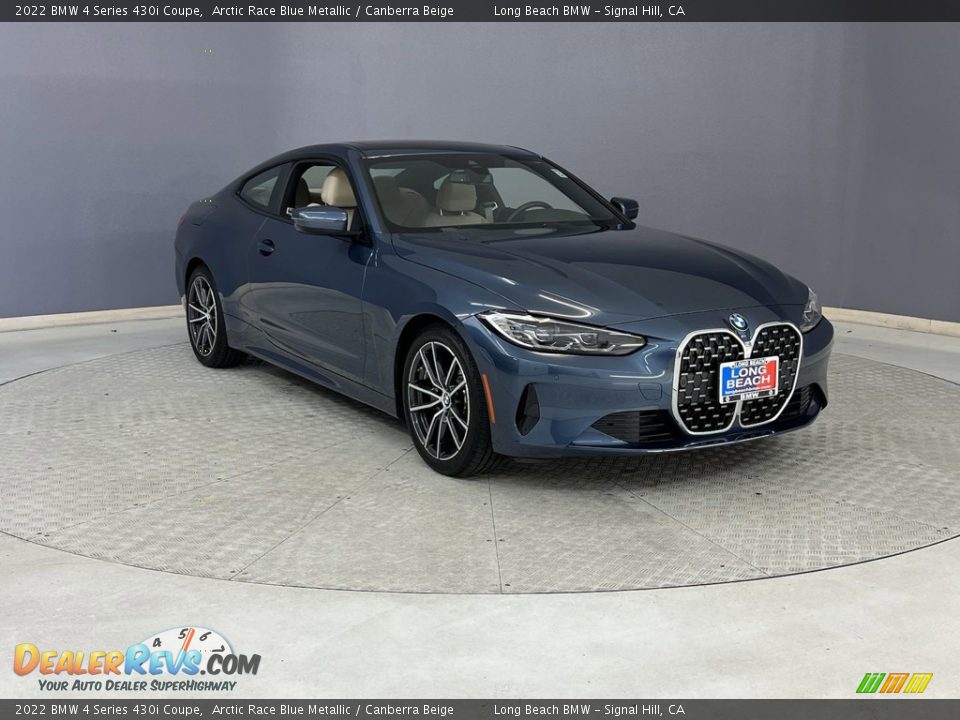 2022 BMW 4 Series 430i Coupe Arctic Race Blue Metallic / Canberra Beige Photo #2