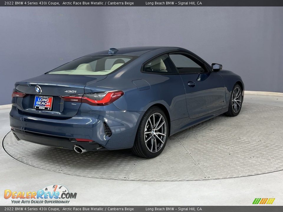 2022 BMW 4 Series 430i Coupe Arctic Race Blue Metallic / Canberra Beige Photo #4