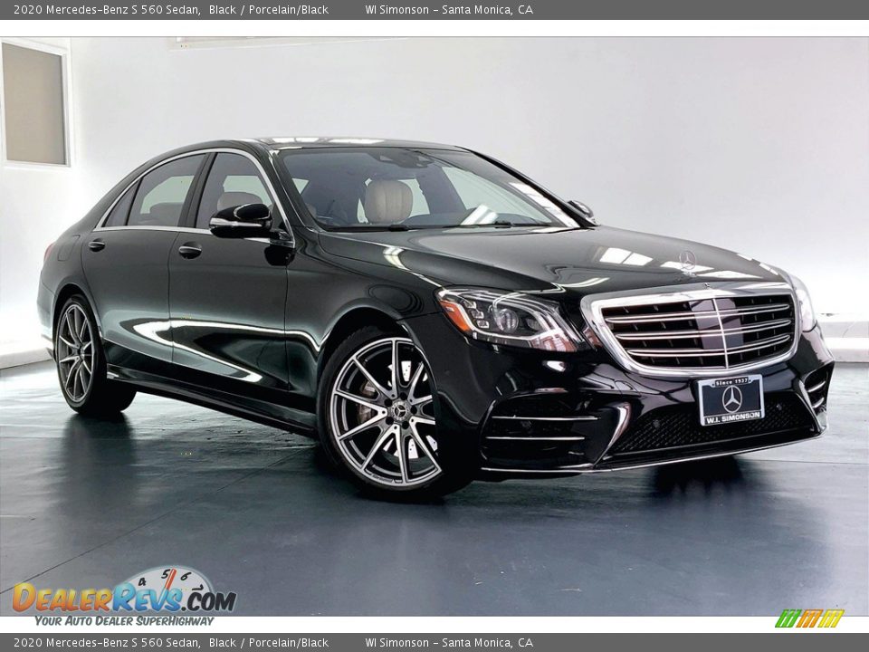 2020 Mercedes-Benz S 560 Sedan Black / Porcelain/Black Photo #34