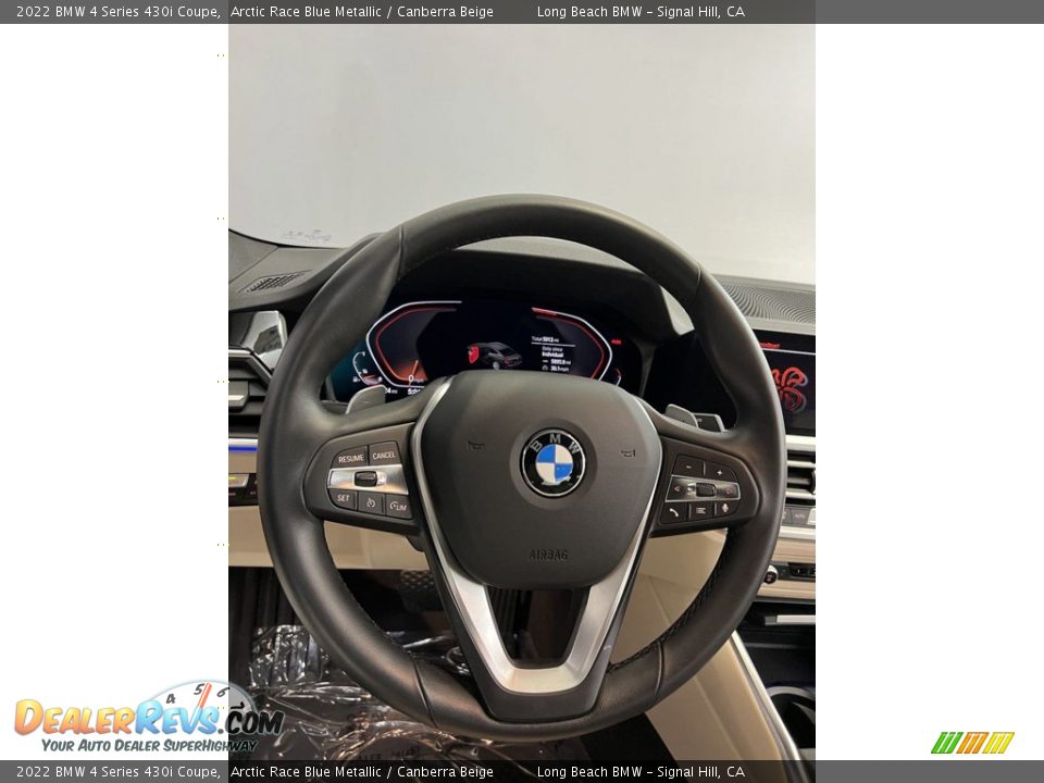 2022 BMW 4 Series 430i Coupe Arctic Race Blue Metallic / Canberra Beige Photo #26