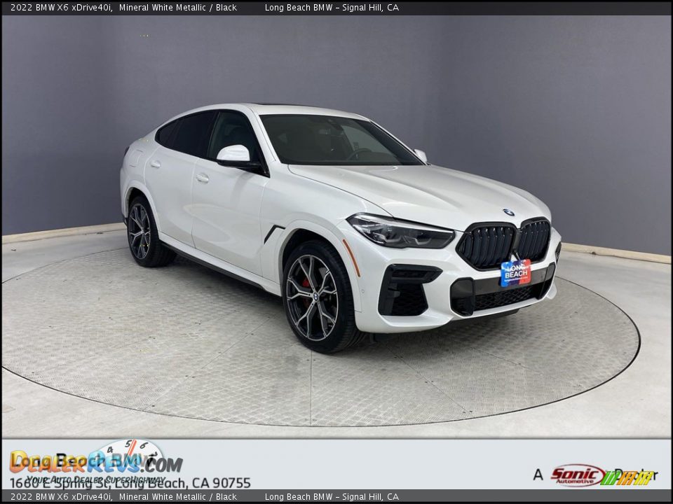 2022 BMW X6 xDrive40i Mineral White Metallic / Black Photo #1