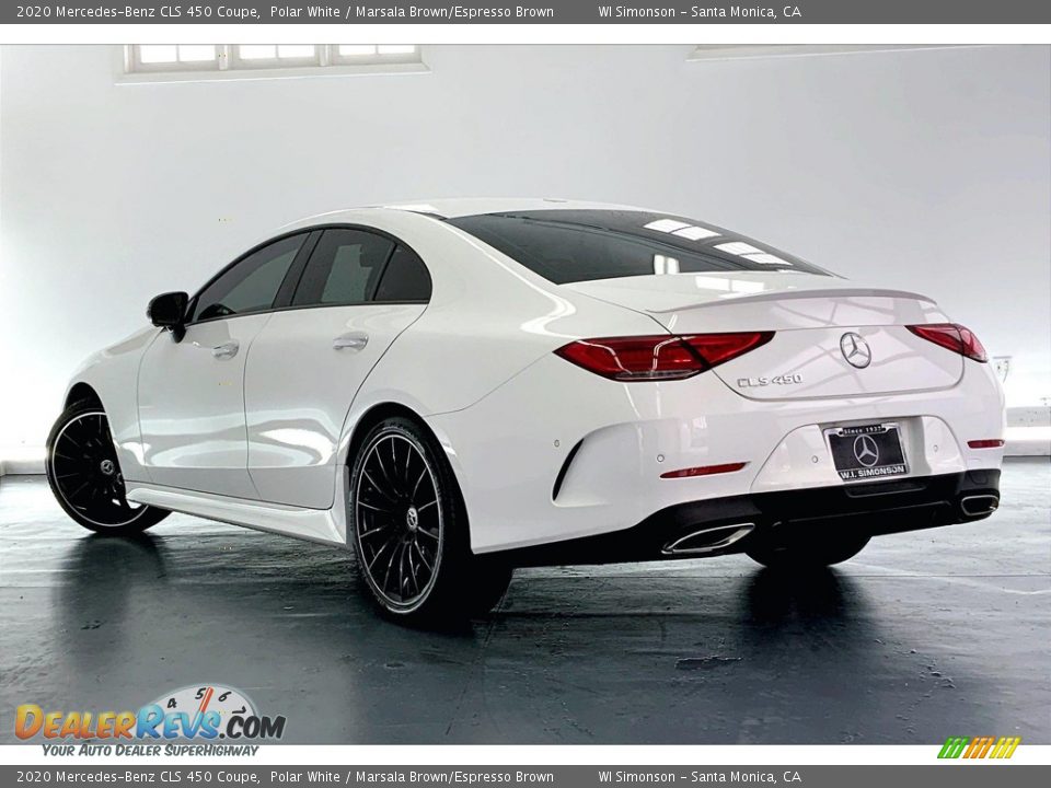 2020 Mercedes-Benz CLS 450 Coupe Polar White / Marsala Brown/Espresso Brown Photo #10