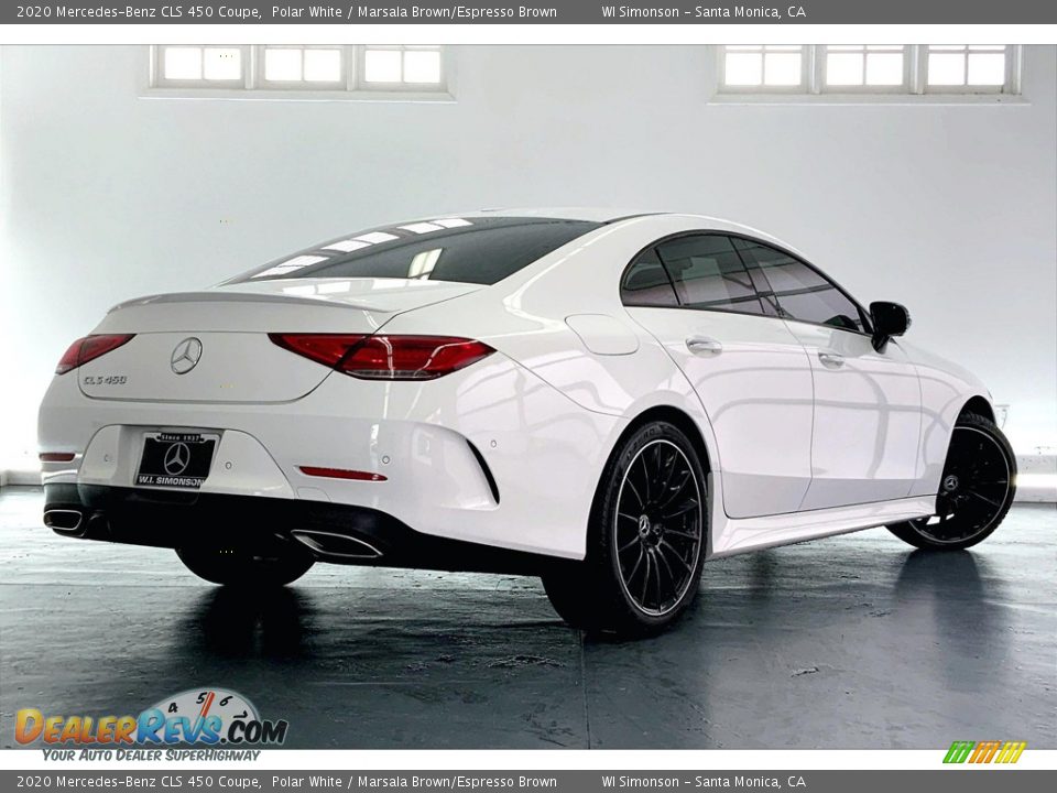 2020 Mercedes-Benz CLS 450 Coupe Polar White / Marsala Brown/Espresso Brown Photo #13