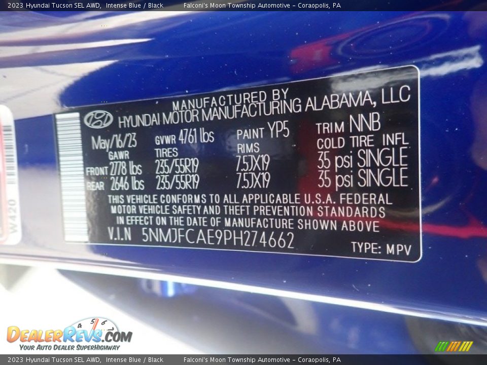 2023 Hyundai Tucson SEL AWD Intense Blue / Black Photo #18