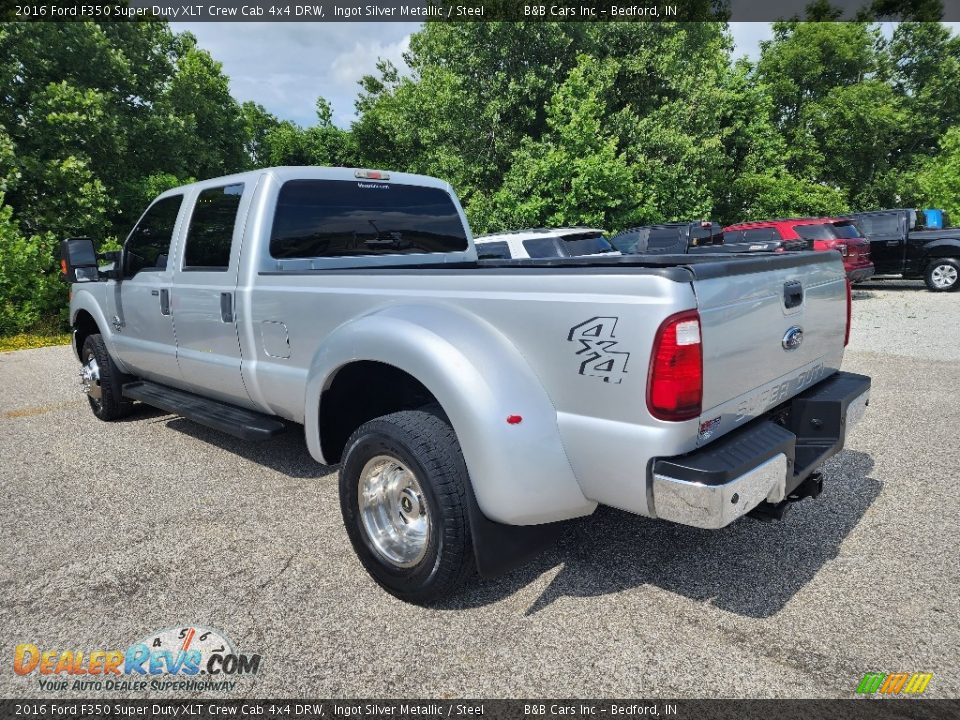 2016 Ford F350 Super Duty XLT Crew Cab 4x4 DRW Ingot Silver Metallic / Steel Photo #2