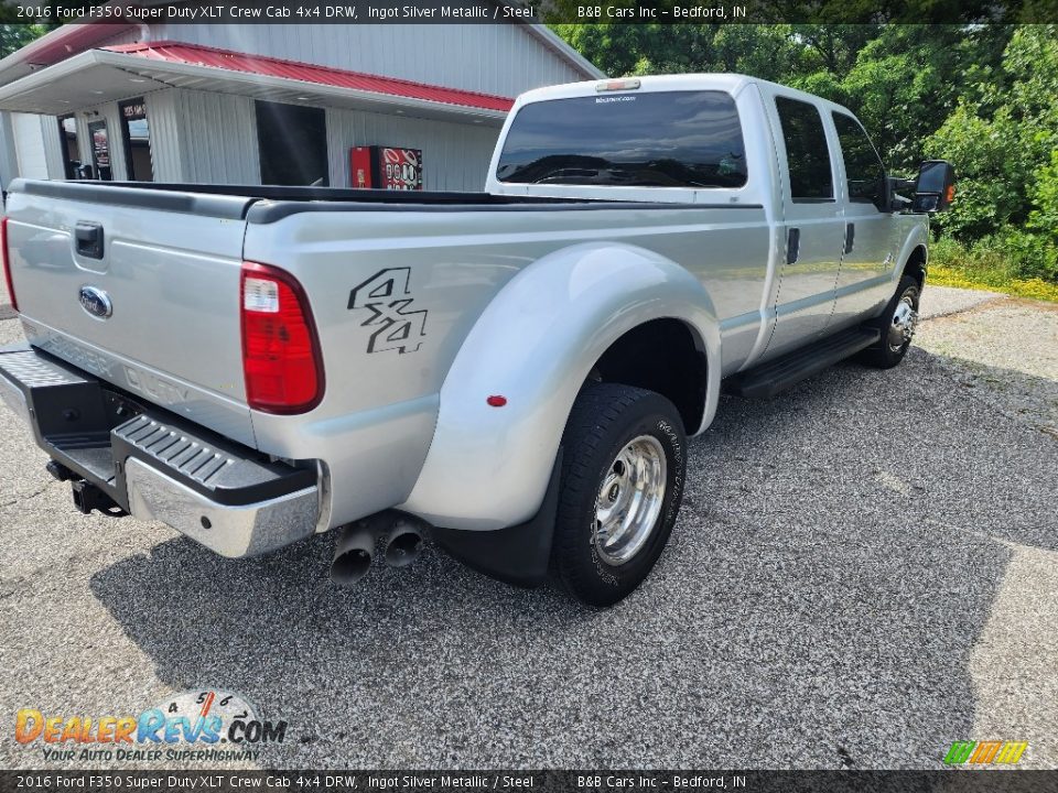 2016 Ford F350 Super Duty XLT Crew Cab 4x4 DRW Ingot Silver Metallic / Steel Photo #4