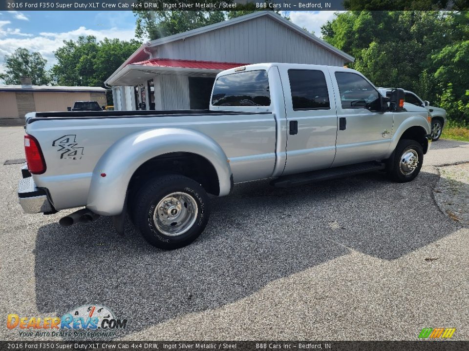 2016 Ford F350 Super Duty XLT Crew Cab 4x4 DRW Ingot Silver Metallic / Steel Photo #5