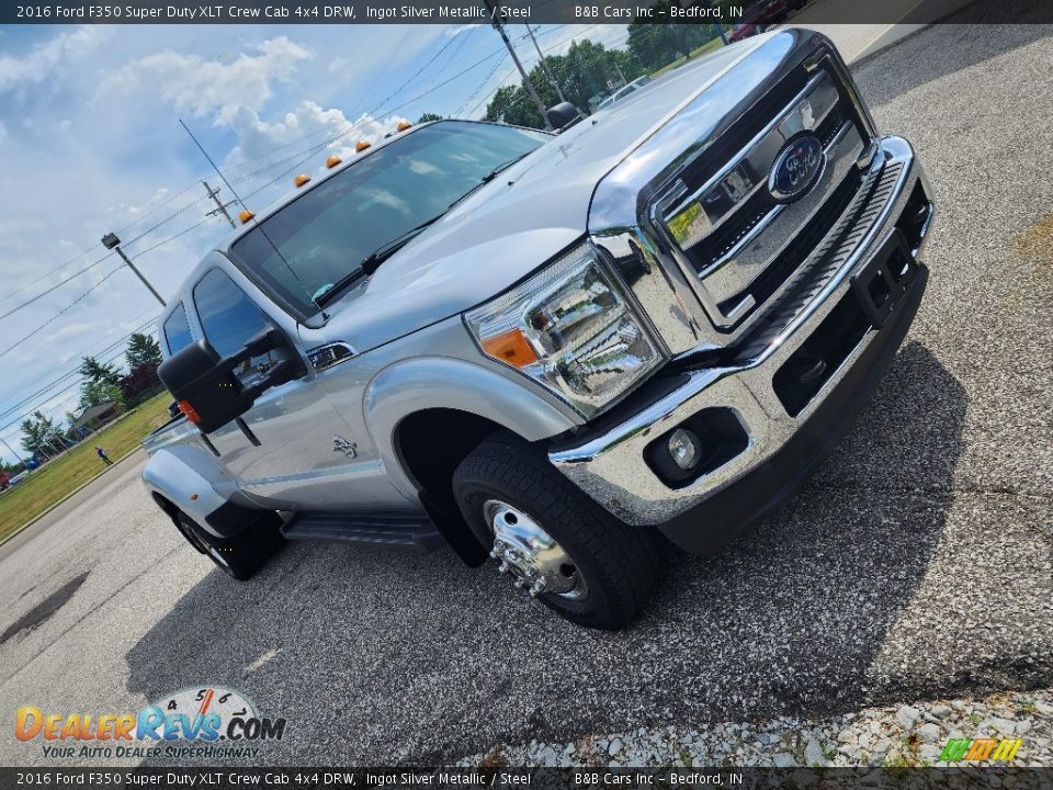 2016 Ford F350 Super Duty XLT Crew Cab 4x4 DRW Ingot Silver Metallic / Steel Photo #6