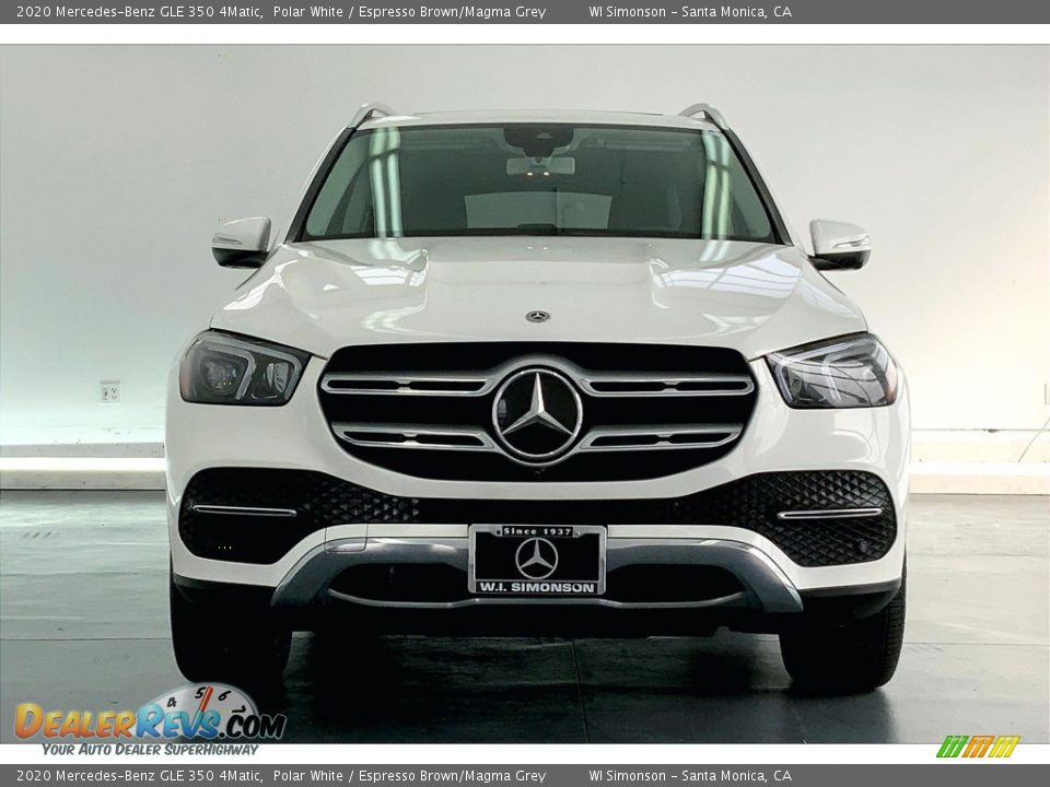 2020 Mercedes-Benz GLE 350 4Matic Polar White / Espresso Brown/Magma Grey Photo #2