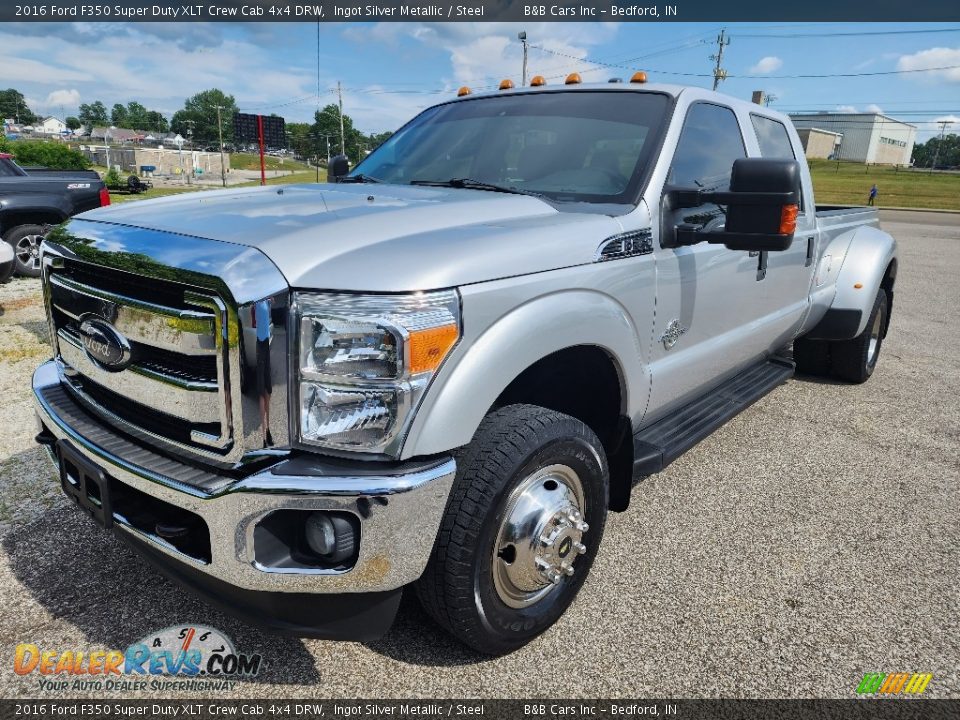 2016 Ford F350 Super Duty XLT Crew Cab 4x4 DRW Ingot Silver Metallic / Steel Photo #8