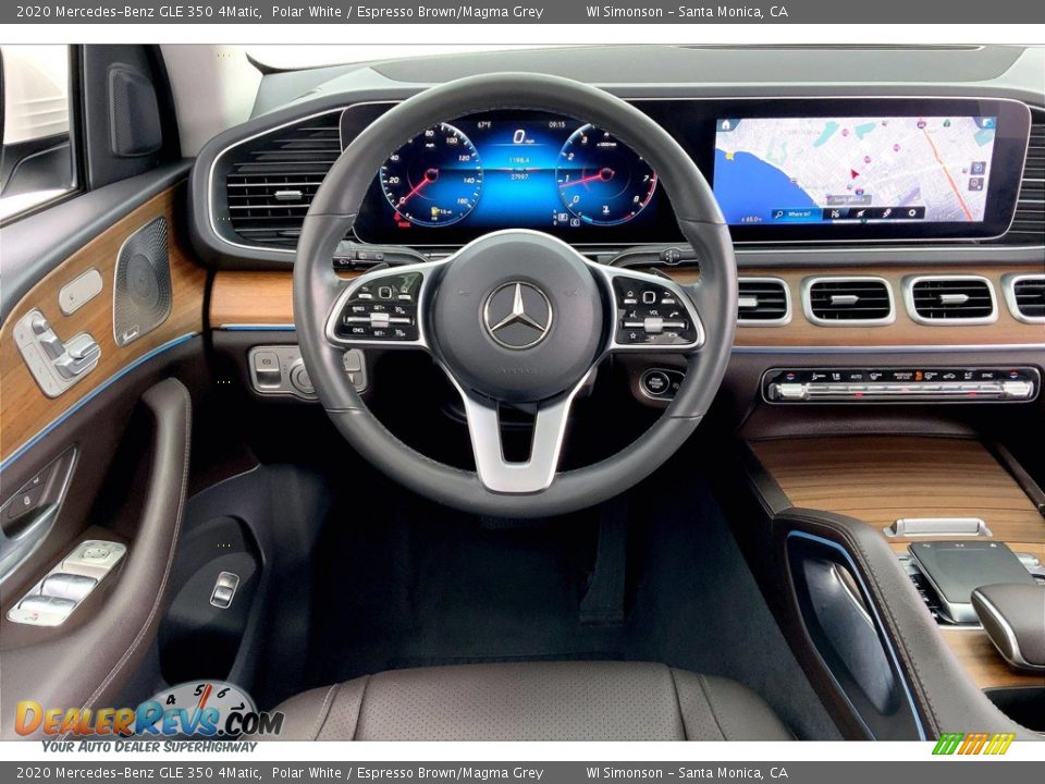 2020 Mercedes-Benz GLE 350 4Matic Polar White / Espresso Brown/Magma Grey Photo #4