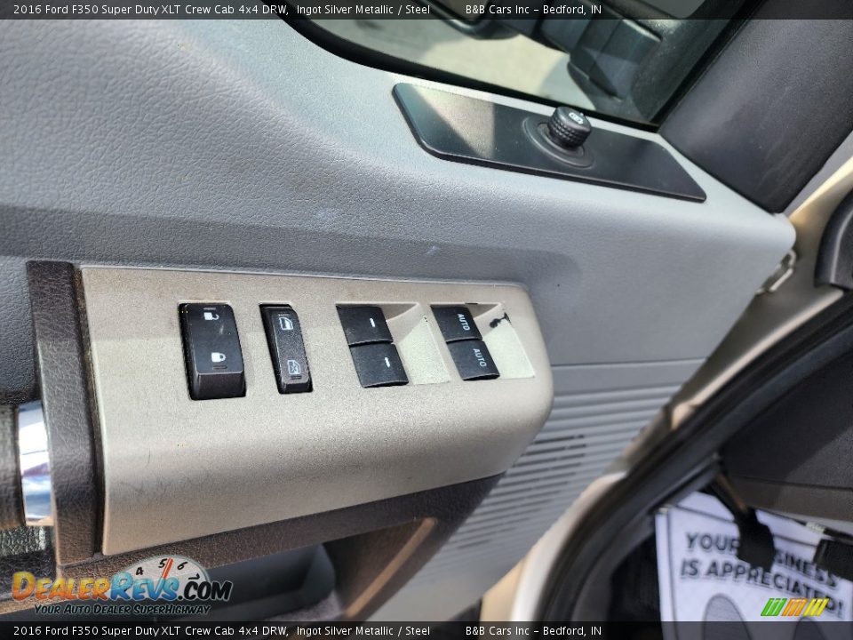 2016 Ford F350 Super Duty XLT Crew Cab 4x4 DRW Ingot Silver Metallic / Steel Photo #13