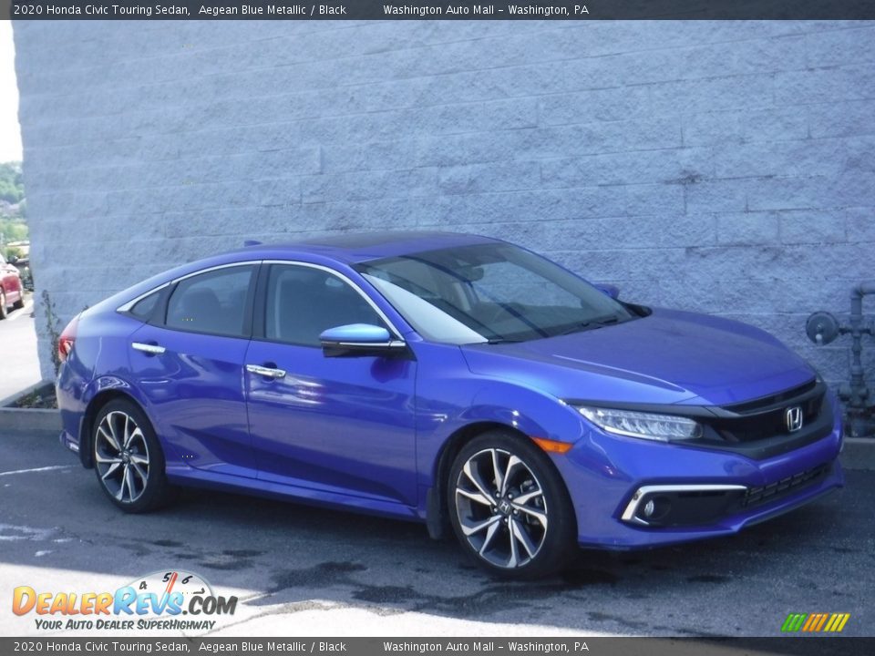 Aegean Blue Metallic 2020 Honda Civic Touring Sedan Photo #1