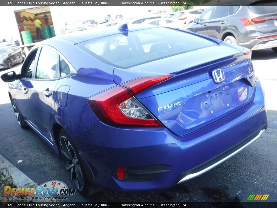 2020 Honda Civic Touring Sedan Aegean Blue Metallic / Black Photo #4