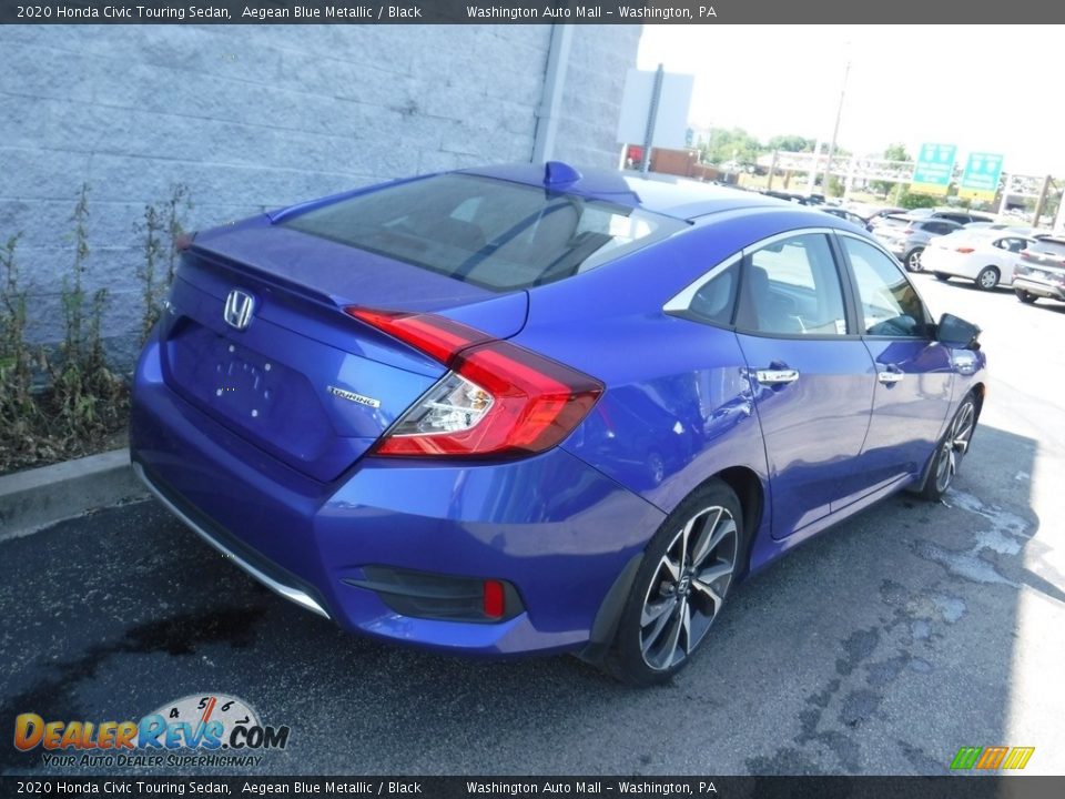 2020 Honda Civic Touring Sedan Aegean Blue Metallic / Black Photo #6