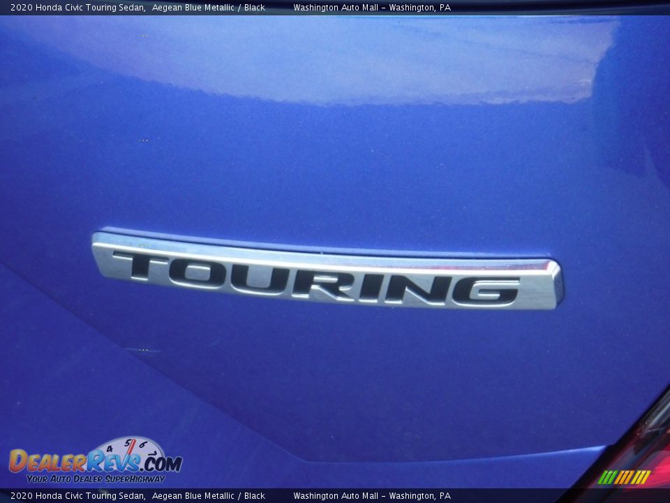 2020 Honda Civic Touring Sedan Aegean Blue Metallic / Black Photo #7