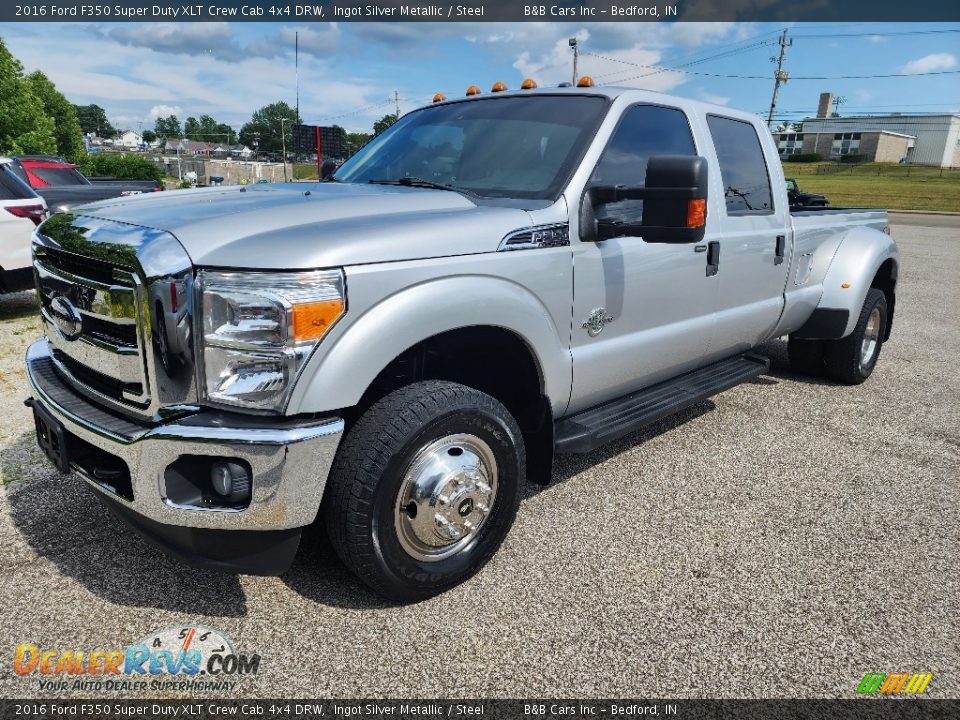 2016 Ford F350 Super Duty XLT Crew Cab 4x4 DRW Ingot Silver Metallic / Steel Photo #23