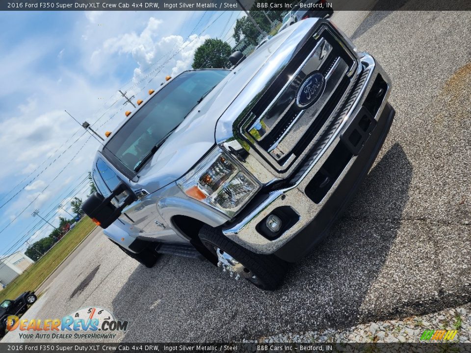 2016 Ford F350 Super Duty XLT Crew Cab 4x4 DRW Ingot Silver Metallic / Steel Photo #24