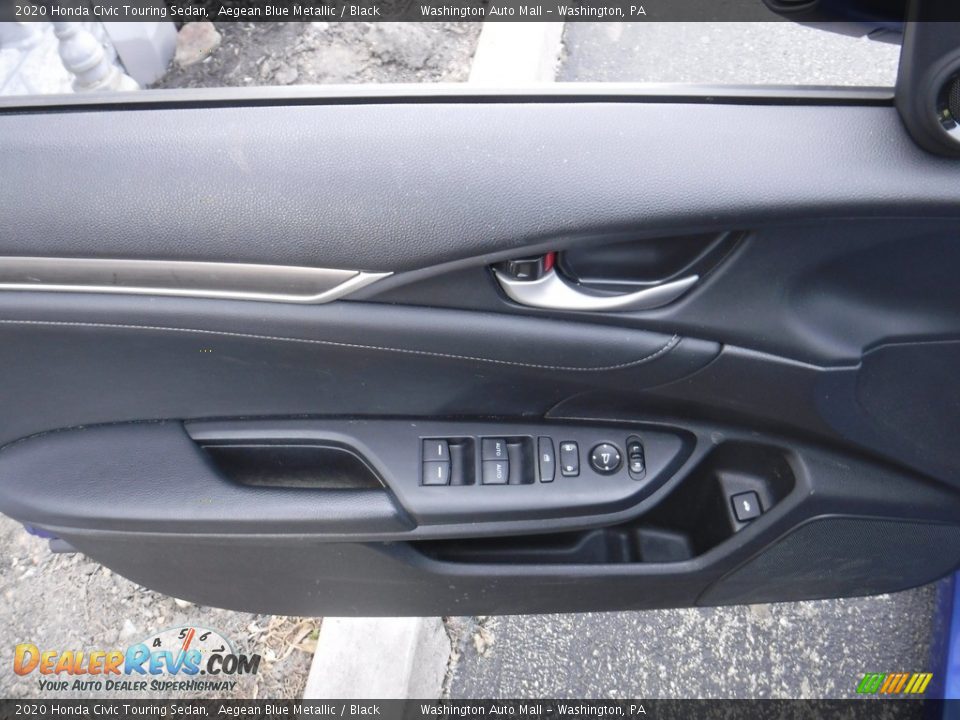 2020 Honda Civic Touring Sedan Aegean Blue Metallic / Black Photo #10