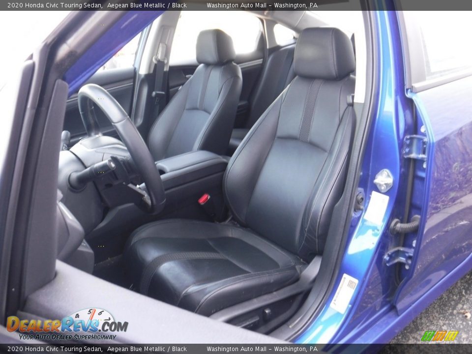 2020 Honda Civic Touring Sedan Aegean Blue Metallic / Black Photo #11