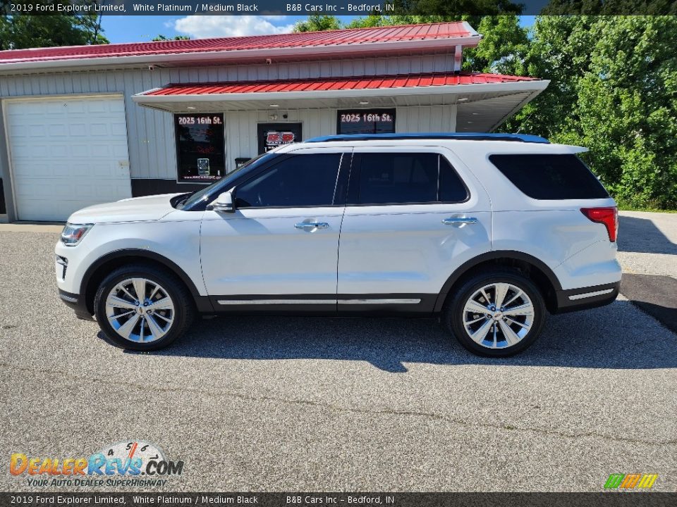 2019 Ford Explorer Limited White Platinum / Medium Black Photo #1