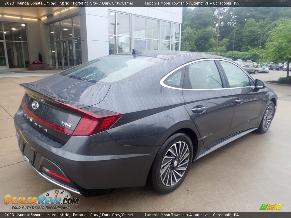 2023 Hyundai Sonata Limited Hybrid Portofino Gray / Dark Gray/Camel Photo #2