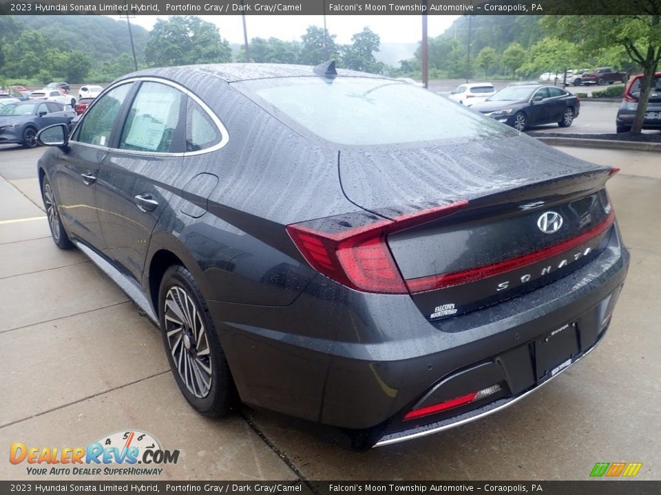 2023 Hyundai Sonata Limited Hybrid Portofino Gray / Dark Gray/Camel Photo #4