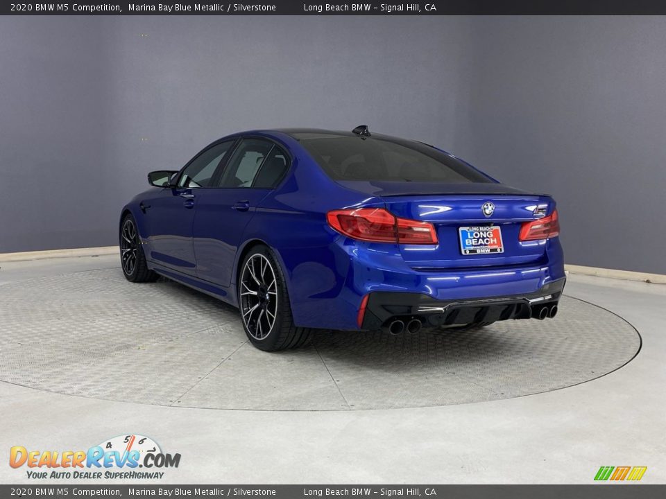 2020 BMW M5 Competition Marina Bay Blue Metallic / Silverstone Photo #3