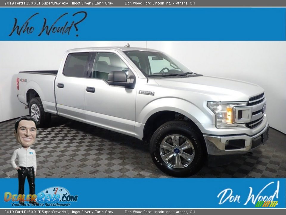 2019 Ford F150 XLT SuperCrew 4x4 Ingot Silver / Earth Gray Photo #1