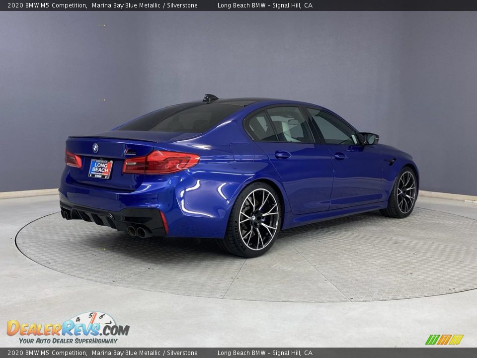 2020 BMW M5 Competition Marina Bay Blue Metallic / Silverstone Photo #5