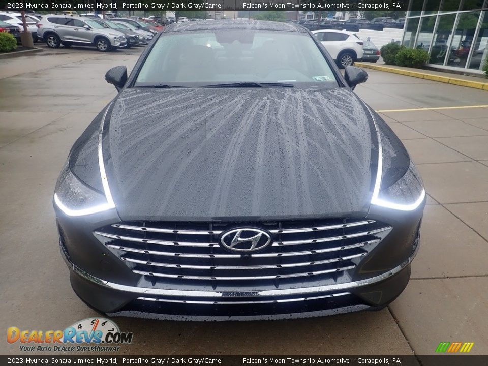 2023 Hyundai Sonata Limited Hybrid Portofino Gray / Dark Gray/Camel Photo #7