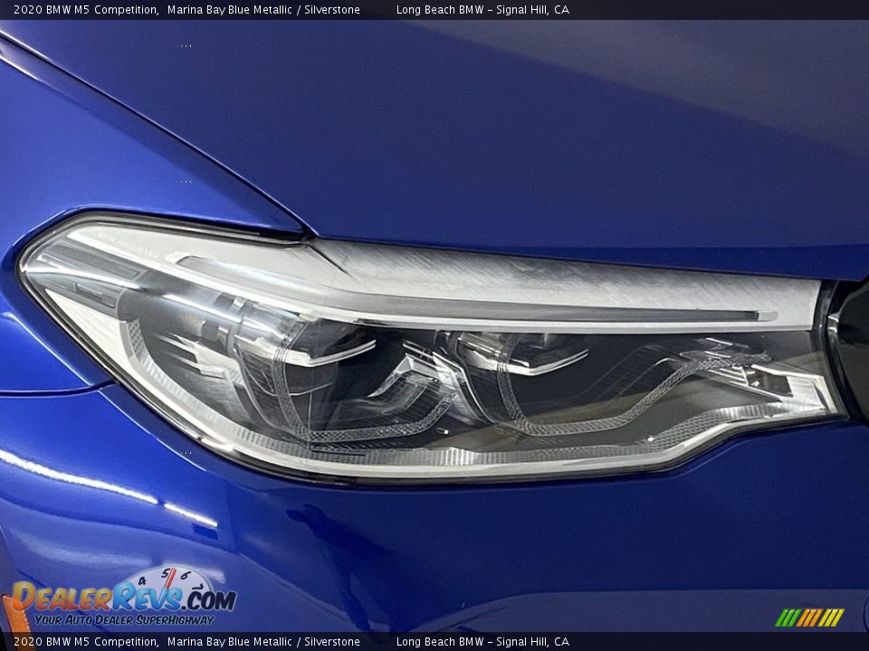 2020 BMW M5 Competition Marina Bay Blue Metallic / Silverstone Photo #6
