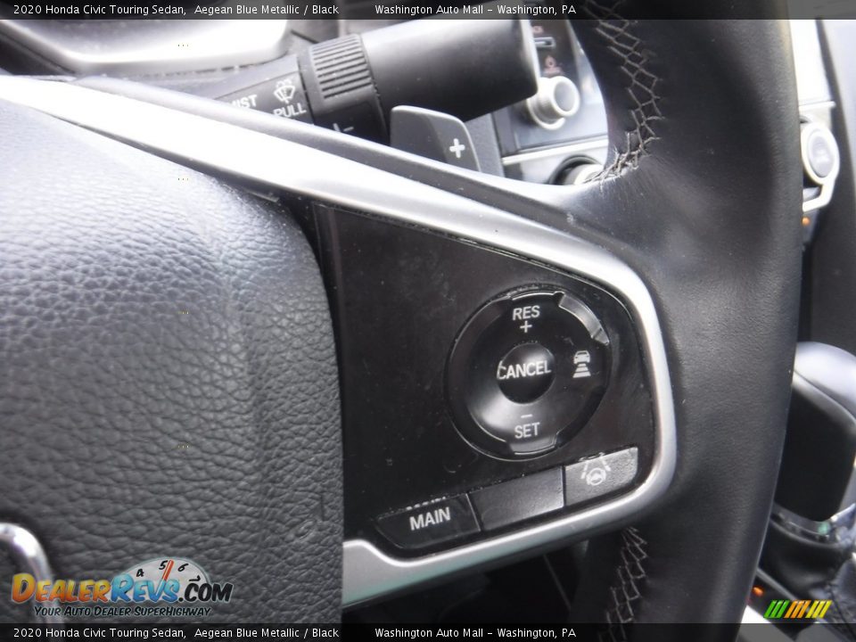 2020 Honda Civic Touring Sedan Aegean Blue Metallic / Black Photo #24