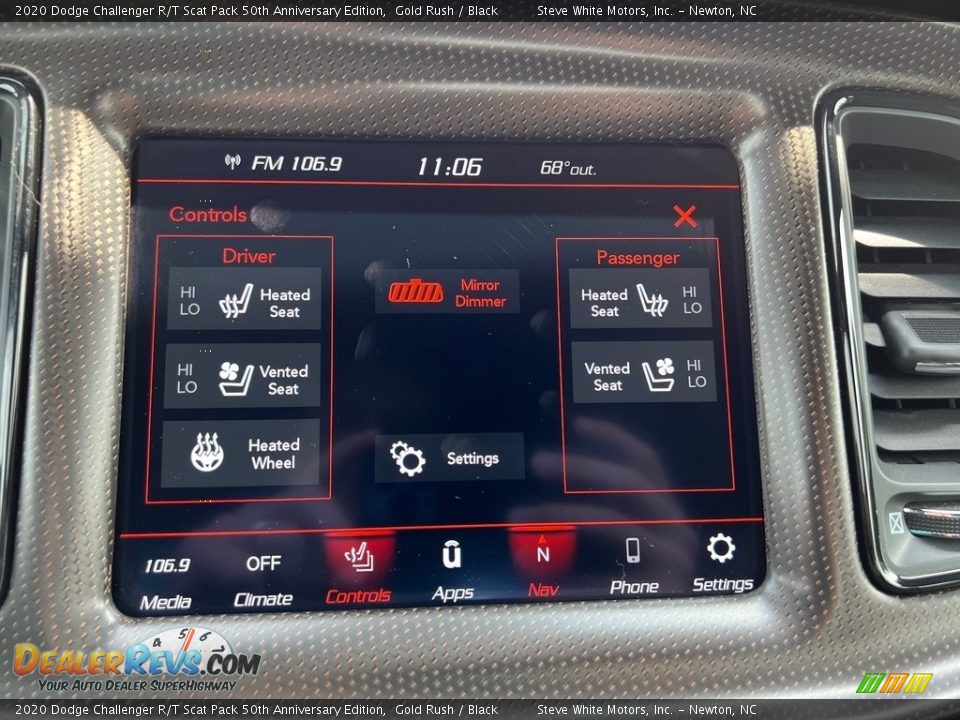 Controls of 2020 Dodge Challenger R/T Scat Pack 50th Anniversary Edition Photo #25