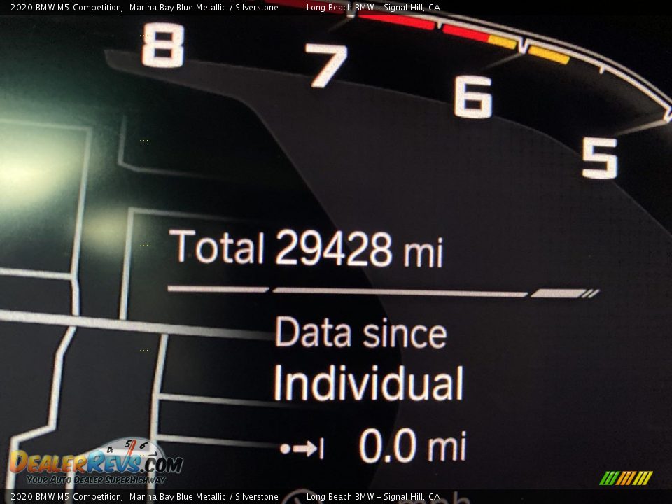 2020 BMW M5 Competition Marina Bay Blue Metallic / Silverstone Photo #21