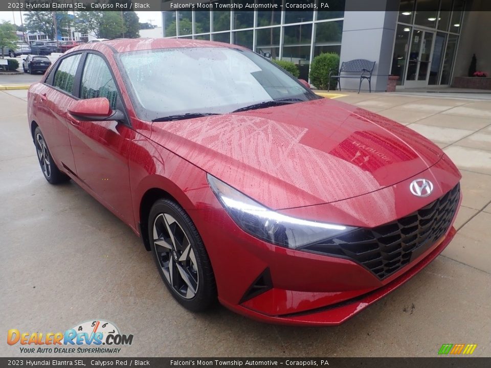 2023 Hyundai Elantra SEL Calypso Red / Black Photo #9