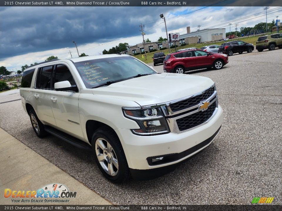 2015 Chevrolet Suburban LT 4WD White Diamond Tricoat / Cocoa/Dune Photo #4