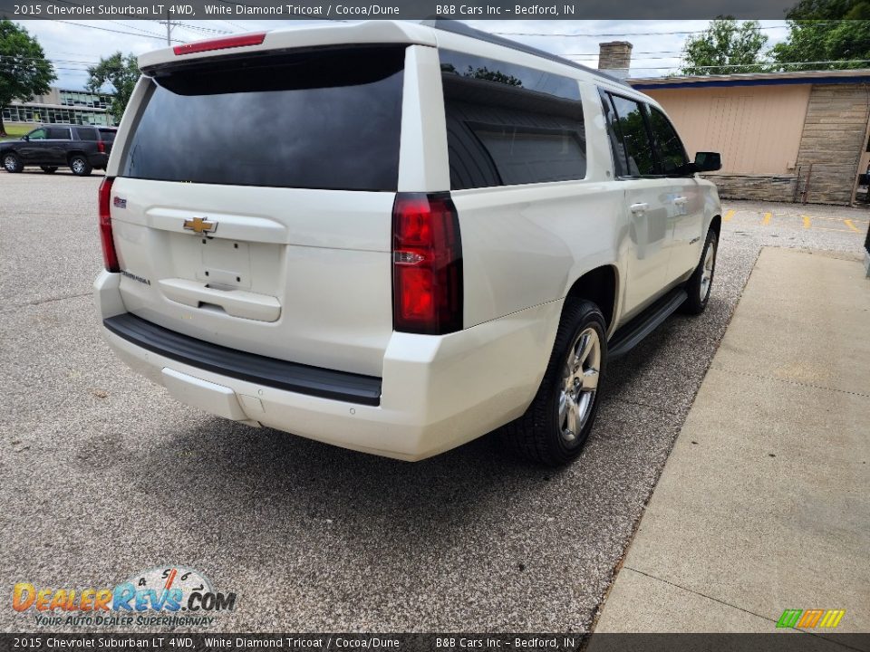 2015 Chevrolet Suburban LT 4WD White Diamond Tricoat / Cocoa/Dune Photo #5