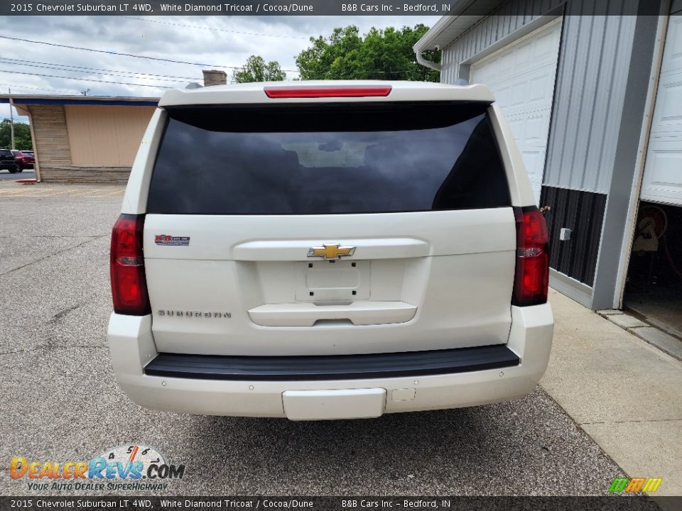 2015 Chevrolet Suburban LT 4WD White Diamond Tricoat / Cocoa/Dune Photo #6