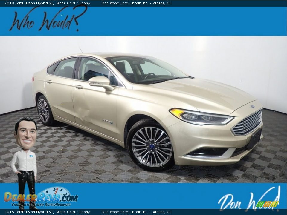 2018 Ford Fusion Hybrid SE White Gold / Ebony Photo #1