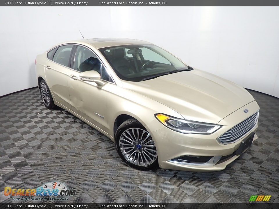 2018 Ford Fusion Hybrid SE White Gold / Ebony Photo #5