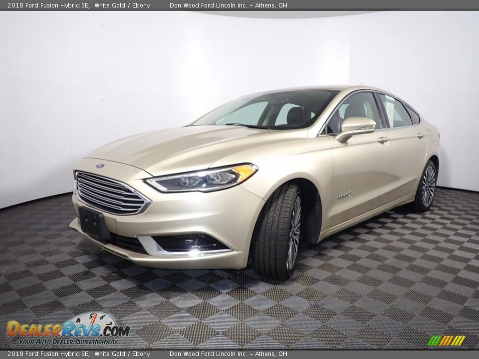 2018 Ford Fusion Hybrid SE White Gold / Ebony Photo #9