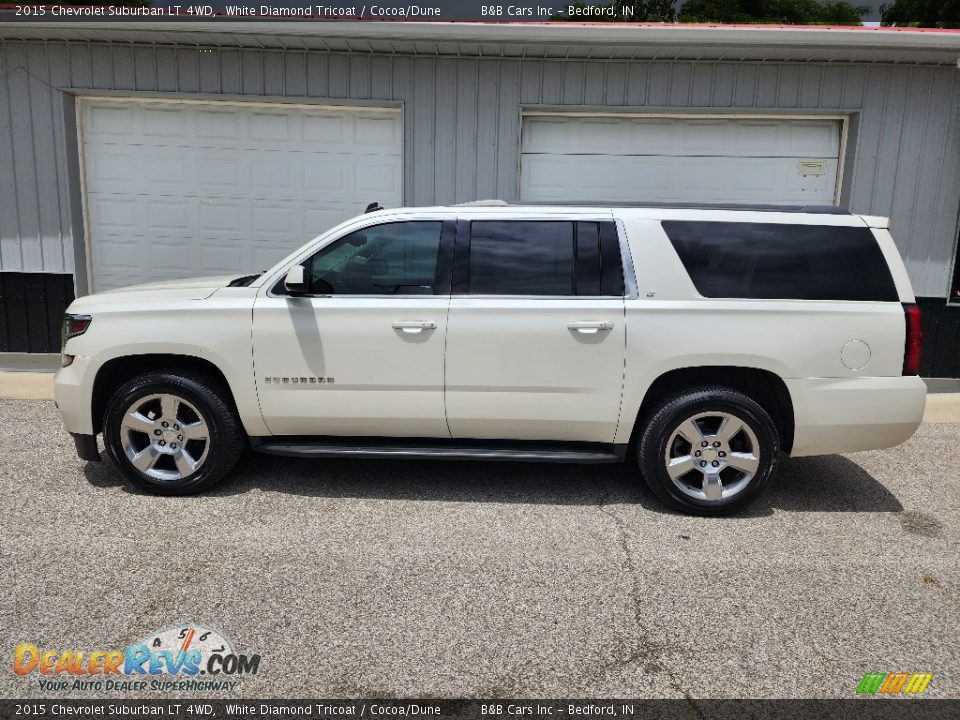 2015 Chevrolet Suburban LT 4WD White Diamond Tricoat / Cocoa/Dune Photo #28